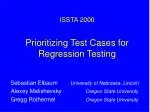 Prioritizing Test Cases for Regression Testing - slide 1