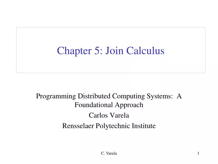 chapter 5 join calculus