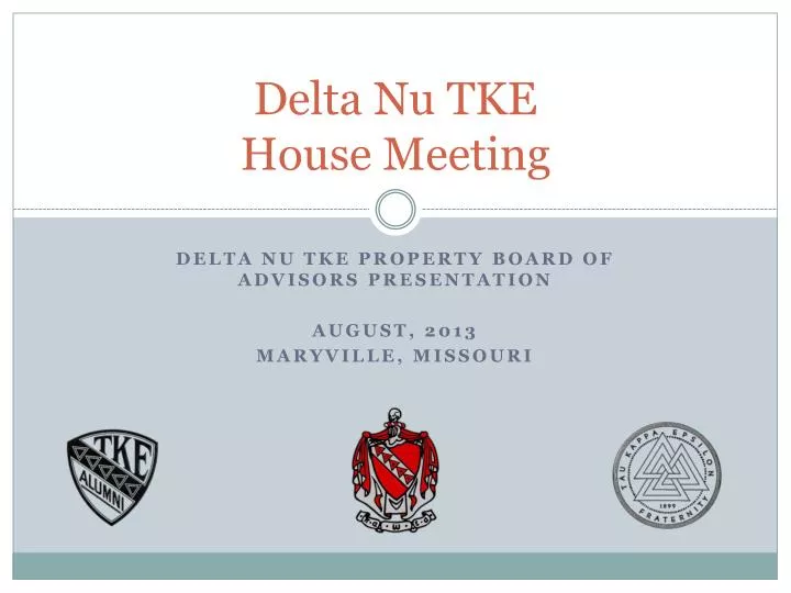 delta nu tke house meeting