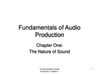 Fundamentals of Audio Production