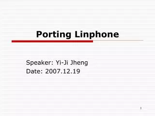 Porting Linphone