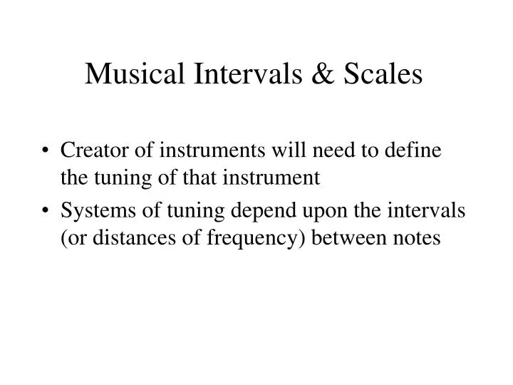musical intervals scales