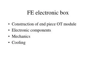 FE electronic box