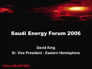 Saudi Energy Forum 2006