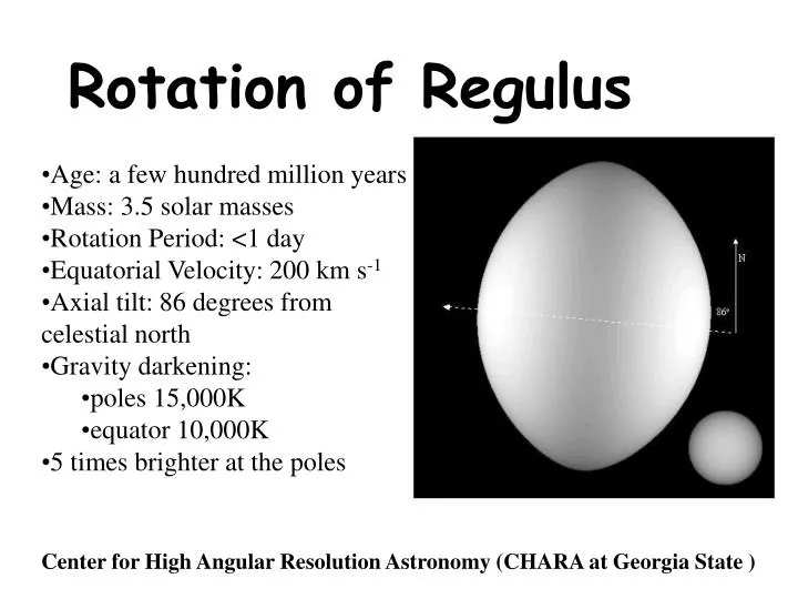 rotation of regulus