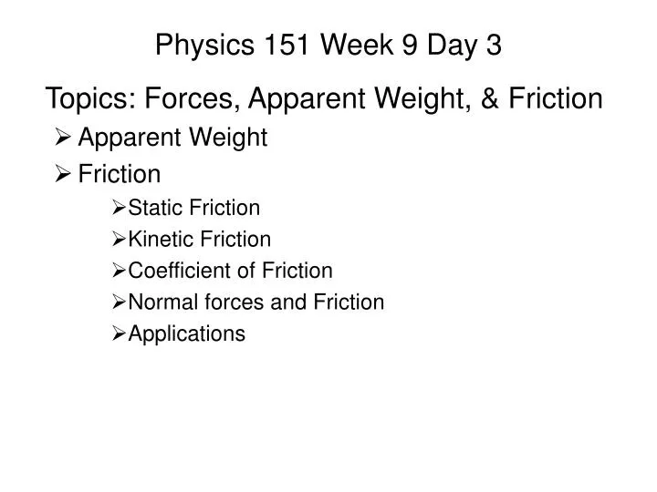 physics 151 week 9 day 3