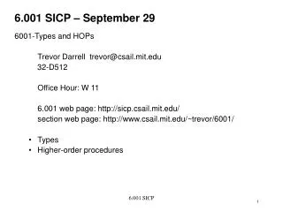 6.001 SICP – September 29