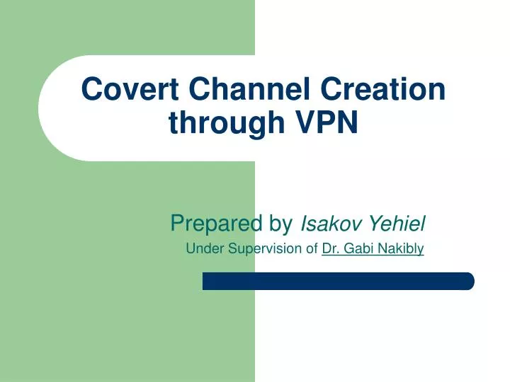 covert channel creation through vpn