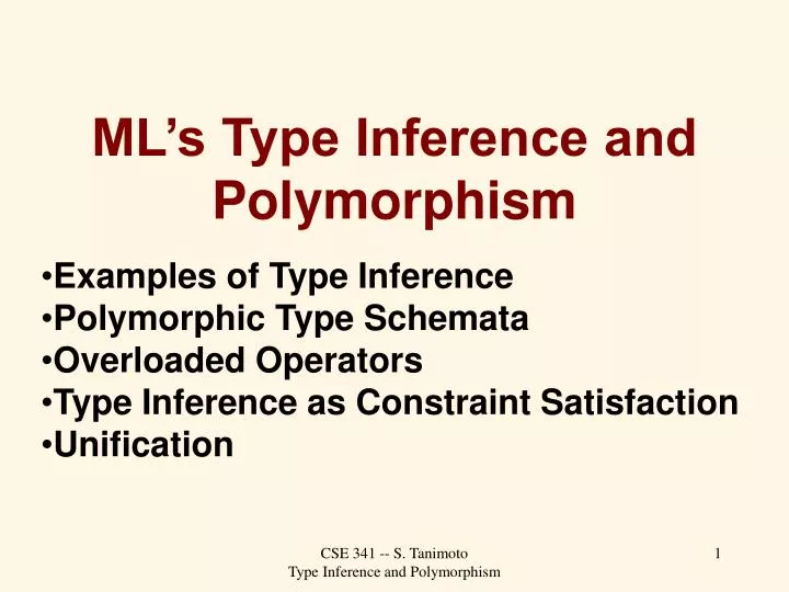 ml s type inference and polymorphism