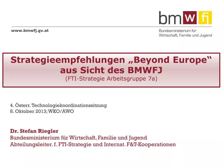 strategieempfehlungen beyond europe aus sicht des bmwfj fti strategie arbeitsgruppe 7a