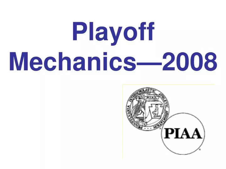 playoff mechanics 2008
