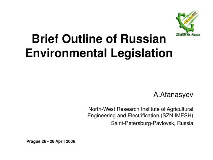 brief outline of russian environmental legislation