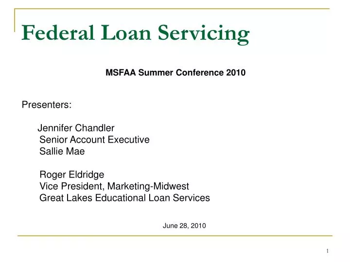 federal loan servicing