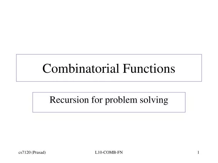 combinatorial functions