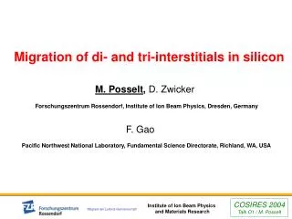 Migration of di- and tri-interstitials in silicon