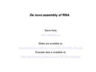 De novo assembly of RNA