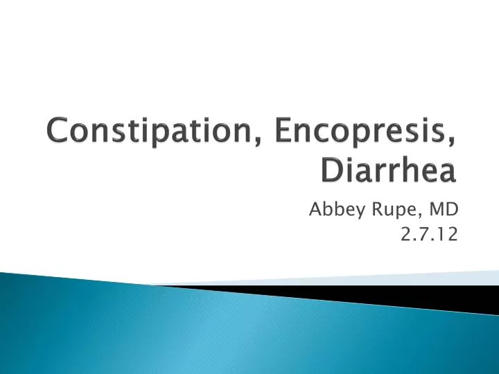 constipation encopresis diarrhea