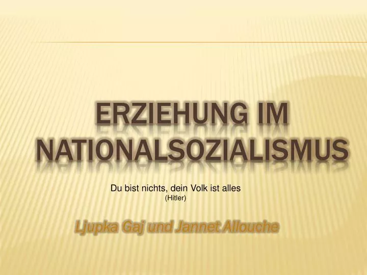 erziehung im nationalsozialismus