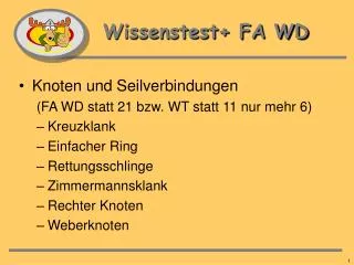 wissenstest fa wd