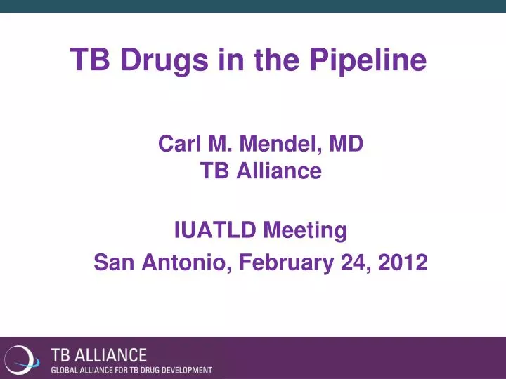 tb drugs in the pipeline