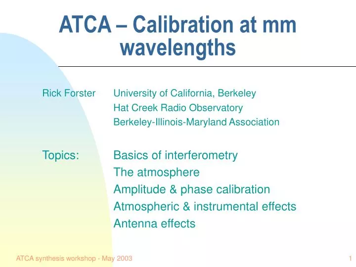 atca calibration at mm wavelengths