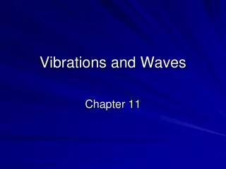 Vibrations and Waves