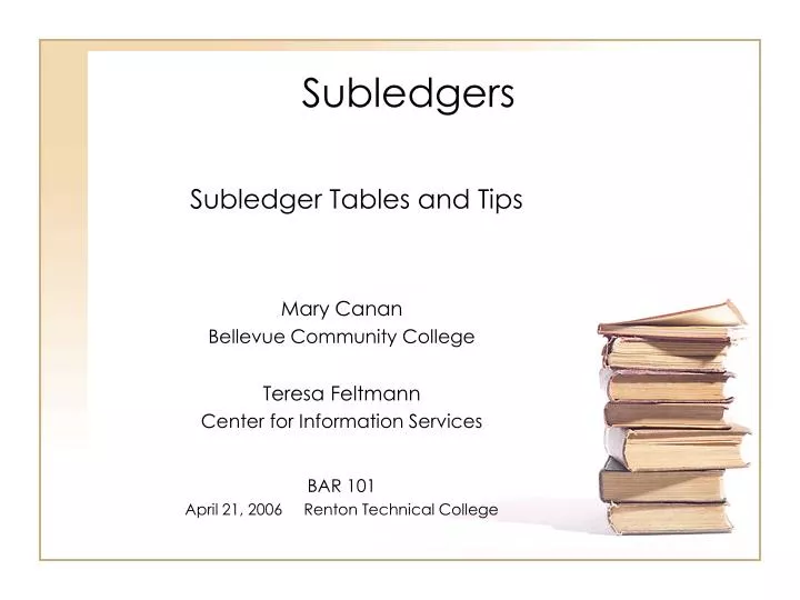 subledgers