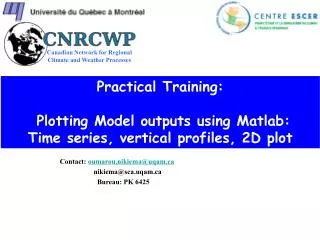 Practical Training: Plotting Model outputs using Matlab :