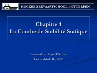 chapitre 4 la courbe de stabilit statique