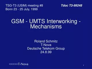 GSM - UMTS Interworking - Mechanisms