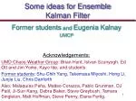 Some ideas for Ensemble Kalman Filter - slide 1
