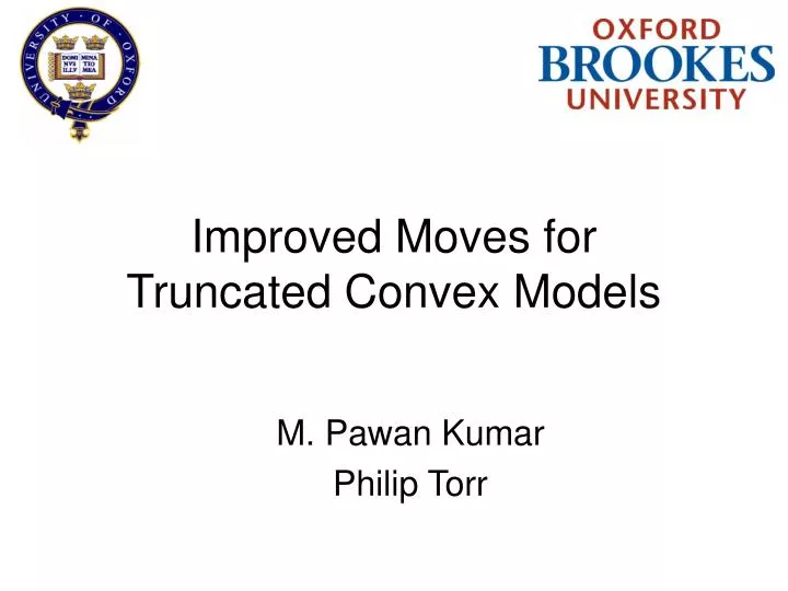 improved moves for truncated convex models