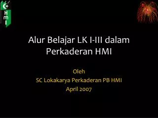 alur belajar lk i iii dalam perkaderan hmi