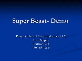 Super Beast- Demo