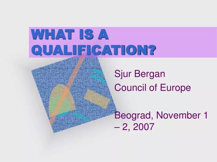 what is a qualification
