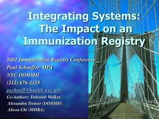 Integrating Systems: The Impact on an Immunization Registry