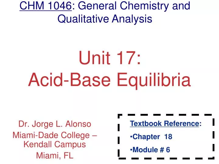 unit 17 acid base equilibria