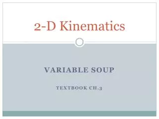 2 d kinematics