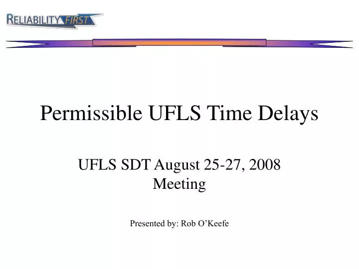 permissible ufls time delays