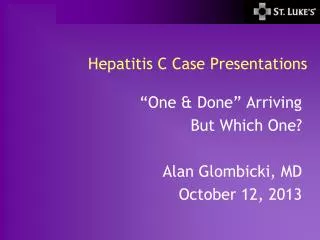 Hepatitis C Case Presentations