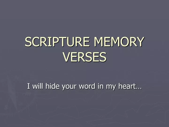 scripture memory verses