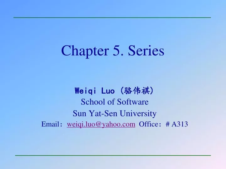 chapter 5 series
