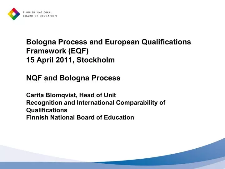 PPT European Qualifications Framework PowerPoint Presentation