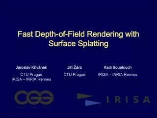 Fast Depth-of-Field Rendering with Surface Splatting
