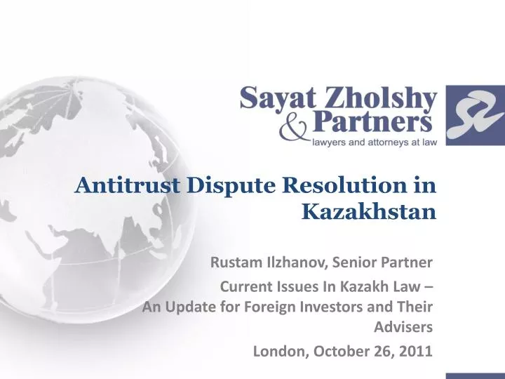 antitrust dispute resolution in kazakhstan