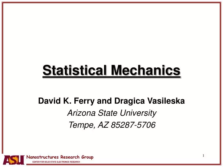 statistical mechanics