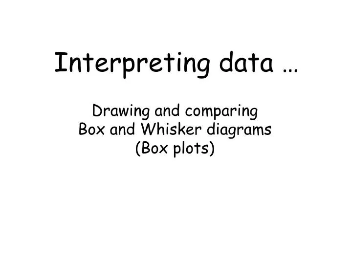 interpreting data