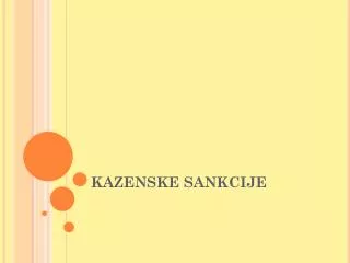 kazenske sankcije