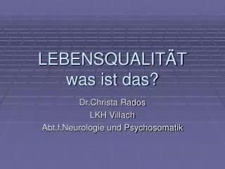 lebensqualit t was ist das