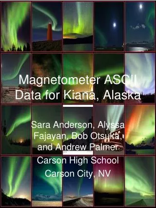 Magnetometer ASCII Data for Kiana, Alaska